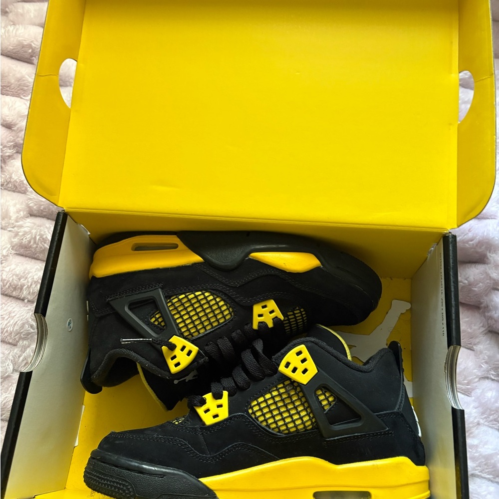 Kids Black and Yellow Sneakers